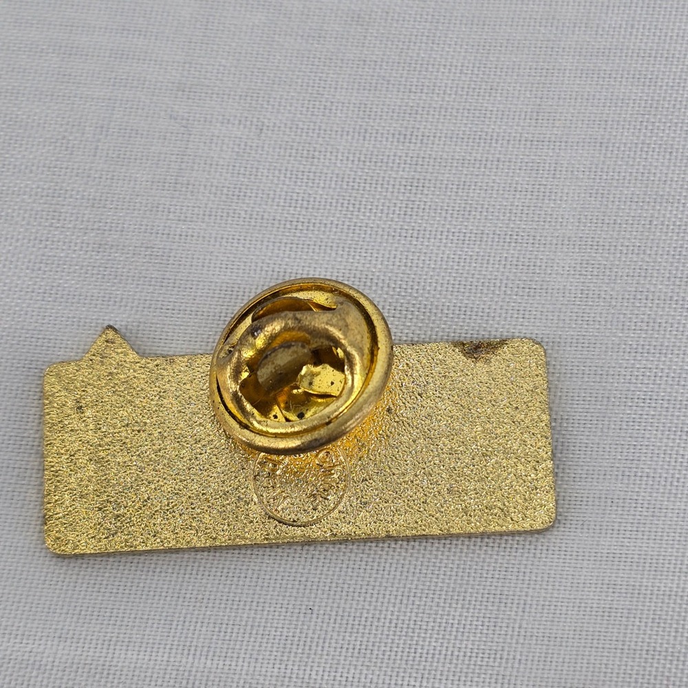 Vintage Committed to Excellence Enamel Lapel Pin Gold Tone Shooting Star Blue - Picture 2 of 3